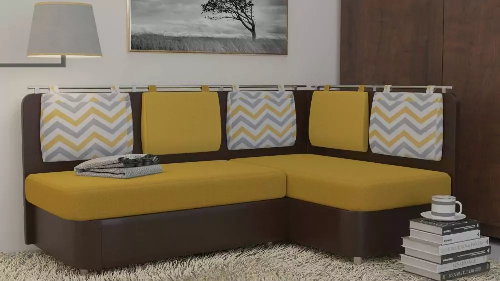 Угловой кухонный диван Сюрприз дизайн 11