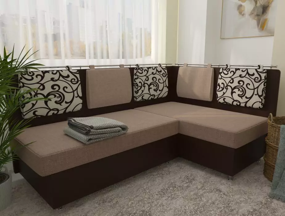 Угловой кухонный диван Сюрприз дизайн 4