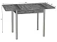 Стол обеденный ЭКО 80*60 (120) Сосна пасадена/Серебристый металлик 3