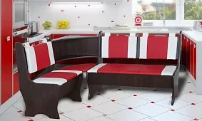 Кухонный уголок Уют Без механизма Красный