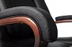 Кресло руководителя Бюрократ T-9925 Walnut дизайн 1, Черный