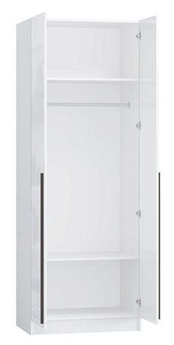 Шкаф Бастион 0.8 м (белый глянец/белый древесный), Белый