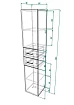 Пенал для ванной Мебелеф-3, Белый