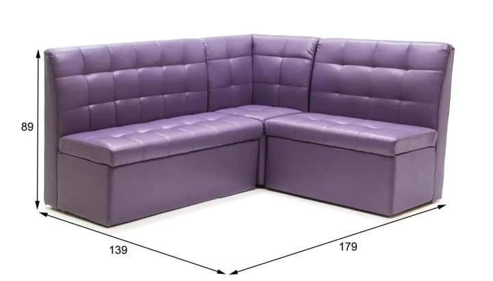 Кухонный угловой диван Омега дизайн 5 размеры