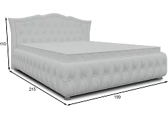 Кровать двуспальная Герда Подъемный Белый 