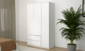 Шкаф трёхстворчатый 1300 Айден (белый) Белый 