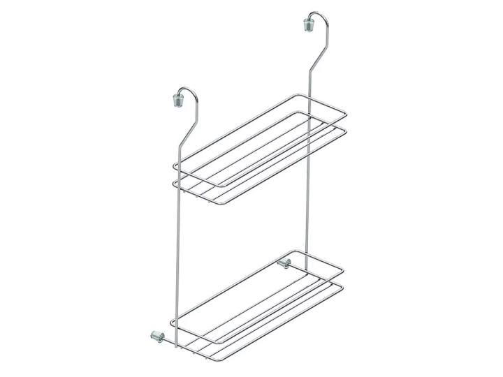 Пoлка 2-х ярусная малая (Аксессуары для кухни, рейлинги), Металлик