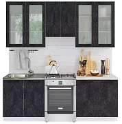 Модульная кухня Нувель 2.2м (бетон черный) 