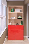 Стеллаж Мебелеф-4 Красный 