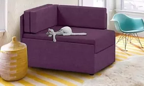 Кушетка Настя Малютка Лион Еврокнижка Фиолетовый
