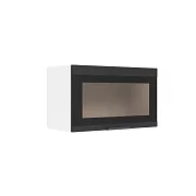 Шкаф верхний горизонтальный со стеклом ШВГС 600 Норд стекло (софт черный) 