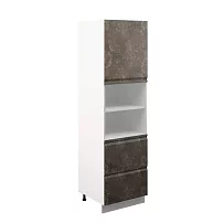 Шкаф-пенал ПД600-12Я Бруклин (бетон коричневый) 