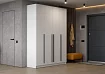 Шкаф распашной четырёхстворчатый Берген (Лорена) ШК-1600 с ящиками (белое дерево), Белый