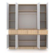Шкаф в детскую Бас Град ШК-2000 (дуб крафт золотой/глянец белый) 