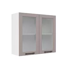 Шкаф верхний со стеклом ШВС 800 Кёльн (софт карамель) 