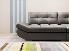 Кожаный Прямой диван Авиньон Без механизма Бежевый