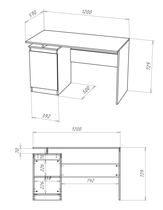 ф118 Стол письменный Т-5 Штерн дизайн 1