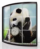 Радиусный шкаф-купе Мебелеф-5 Коричневый 