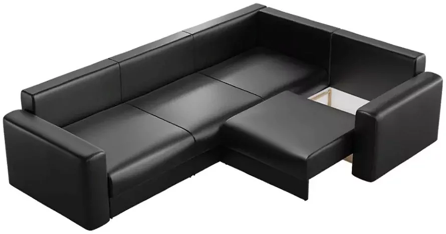 Угловой диван Мэдискона Лонг, Черный