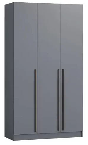 Шкаф трёхстворчатый Бастион 1.5 м № 2 (графит), Серый