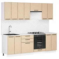 Модульная кухня Либерти 2.4м (орех светлый)