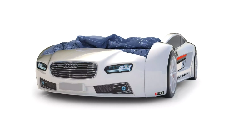 Кровать-машина Roadster Ауди, Белый