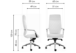 Компьютерное кресло Isida white / satin chrome 